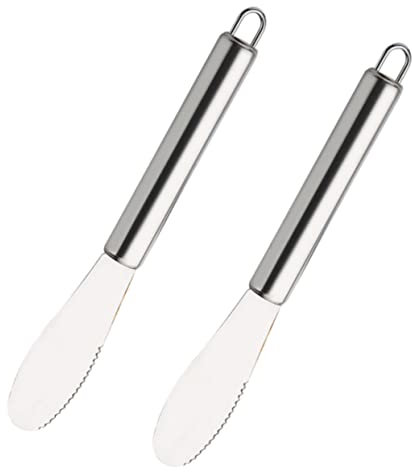 DOITOOL 2 Pièces Lot De Spatules à Pâte Acier Inoxydable Spatule à Beurre Crème Outil De Cuisine Pour Pâtisserie