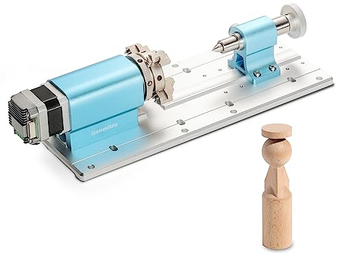 Genmitsu Kit de module rotatif 4ème axe pour routeur CNC 4040-PRO et 3030-PROVer MAX/3030-PROVer Ultra avec moteur pas à pas à engrenage planétaire, mandrin à 4 mâchoires