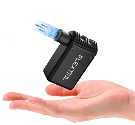 FLEXTAILGEAR Tiny Bike Pump, 100 PSI Mini Elektrische Fahrradpumpe, Nur 110 g, USB-C Wiederaufladbare Luftpumpe, Tragbare Minipumpe für Presta- & Schrader-Ventile, MTB, Rennrad, Fahrräder & Bälle