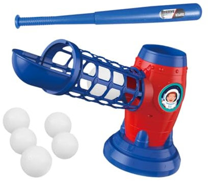 kowaku Kinder-Baseball-Pitching-Maschine mit Schläger-Übungs-Baseball-Pitcher für Sportparty, Fernbedienung