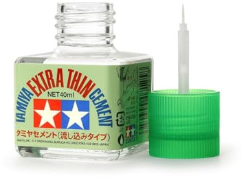 Extra Thin Model Cement 40ml – Precision Plastic Glue for Model Kits & Hobby Assembly | Fast Drying Liquid Adhesive for Scale Models, Miniatures & Craft Projects