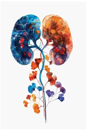 1 St Mänskliga Organs Anatomi Affischer Blomma Lungor Akvarell Neurologi Psykolog Dukmålning Väggbild Medicinsk Kontorsinredning(19,20X30cm Unframed)