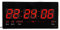 Starlet24 LED Wanduhr mit Datums- und Temperaturanzeige große LED-Anzeige 45x22cm (JH4622) Rot
