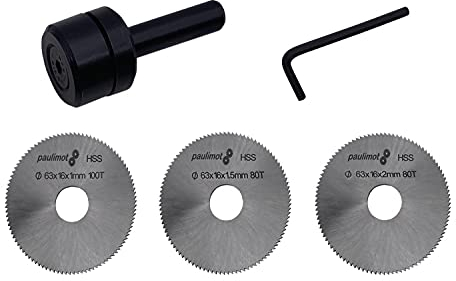 PAULIMOT HSS-Sägeblatt-Set inkl. Aufnahme, Schaft-Ø 12 mm