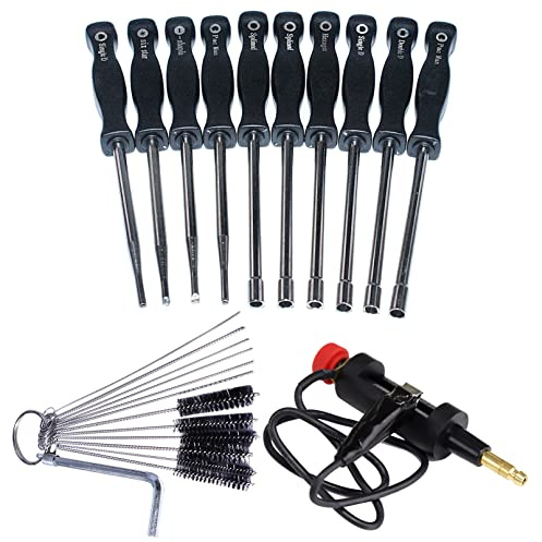 Gubeter 10 Pezzi Strumento di regolazione del carburatore Tester di scintille Bobina di accensione per Piccolo Motore 2 Tempo Compatibile