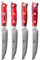 WILDMOK Steakmesser-Set mit 4 Damaststahl-Steakmessern 13cm, ultrascharf, gezahntes Steakmesser-Set mit Harzgriff, Küchenmesser-Set mit Geschenkbox