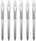 Lot de 6 limes à ongles pour ongles naturels - Lime à ongles double face en acier inoxydable - Lime à ongles fine et durable - Outils de manucure et pédicure avec pointe incurvée