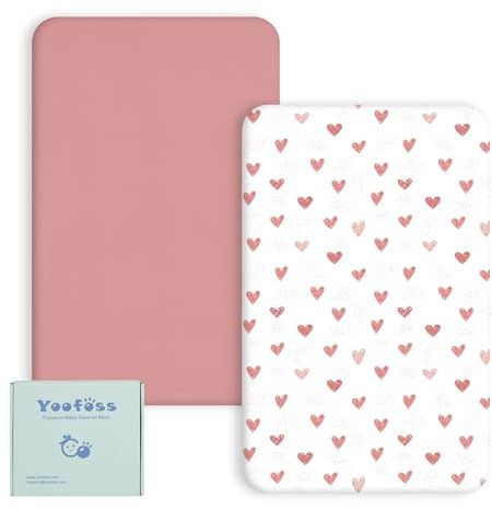 Yoofoss 2 Pack Baby Spannbettlaken Spannbetttücher 70x140 cm Mikrofaser Matratzenauflage Atmungsaktiv Matratzenschoner Laken für Beistellbett Babybetten Kinderbett