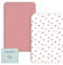 Yoofoss 2 Pack Baby Spannbettlaken Spannbetttücher 70x140 cm Mikrofaser Matratzenauflage Atmungsaktiv Matratzenschoner Laken für Beistellbett Babybetten Kinderbett