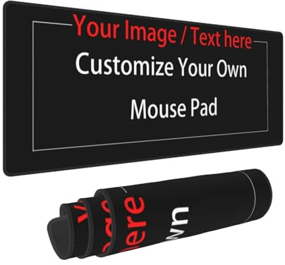 Naispanda Custom Large Gaming Mouse Pad 100cmx30cm with Photo Personalised Computer Keyboard Mouse Mat Non-Slip Rubber Base and Stitched Edges for Gamer Office Study Personalized Picture Text Mousepad