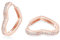 Loutade Silver & Rose Gold Heart Hoop Earrings - Sterling Silver & CZ Simple Cartilage Love Heart Design for Birthday