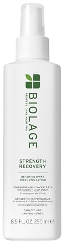 Biolage Strength Recovery Repairing Spray - Leave-In Treatment, Strengthens & Repairs Damaged Hair, Heat Protectant, Detangling Leave-In Treatment, With Olive Squalane & Vegan Proteins, 8.5 Fl Oz