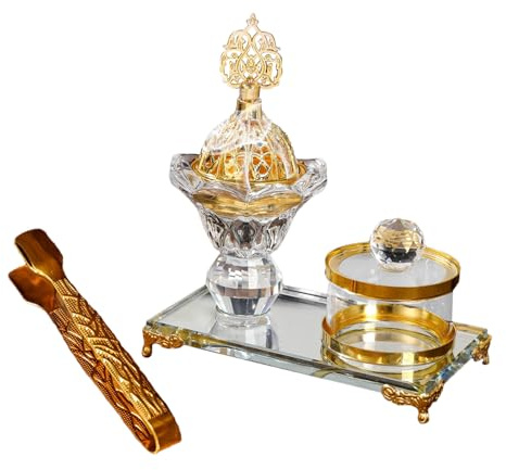 Ahuuen Encensoir - Brûleur À Encens De Méditation Vintage Moyen Oriental avec Pince,Décoration pour Maison - Support de Bougie - Idée de Centre de Table pour Méditation Yoga Salle de Spa