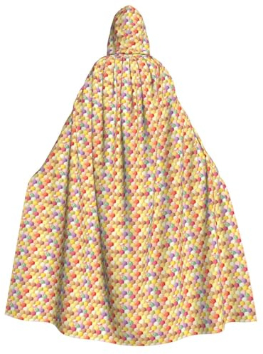asbwuo Eiscreme-Druck, Unisex-Kostüm für Erwachsene mit Kapuze, Umhang, Kostüm für Halloween, Weihnachten und Karneval, Mottopartys