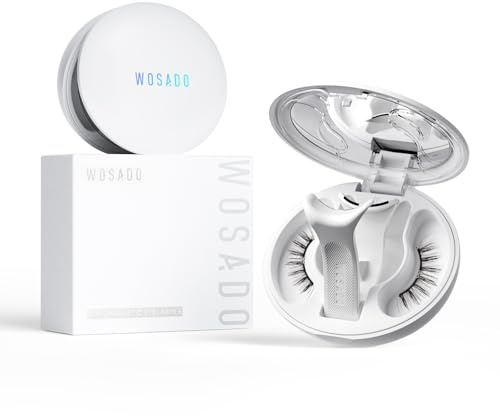 WOSADO Set de Pestañas Magnéticas Suaves con Aplicador [Núm.17 Ice Black] Pestañas Postizas Reutilizables Sin Pegamento, Wispy Magnéticas, Falsas Libres de Crueldad, Resistente al Agua, Ligeras