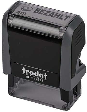 Trodat Printy 4911 grau BEZAHLT AM SCHWARZ