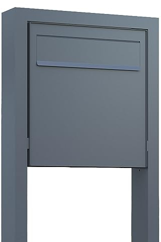 Zaunbriefkasten, Design Zaunbriefkasten Latina Stand in Anthrazit - Bravios