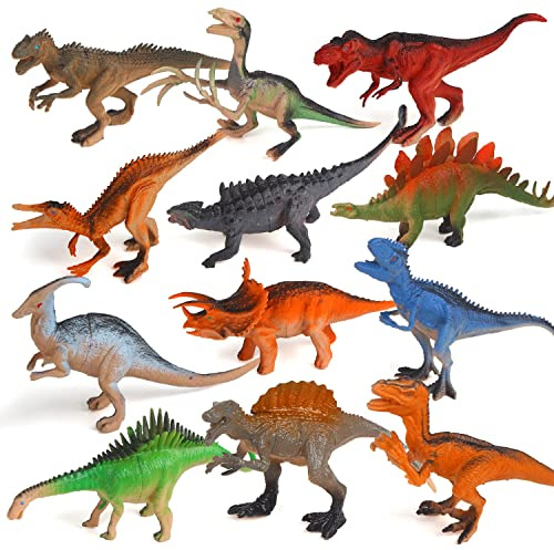 DERAYEE 12 Pezzi Dinosauro Giocattolo Grandi,Figure Dinosauri