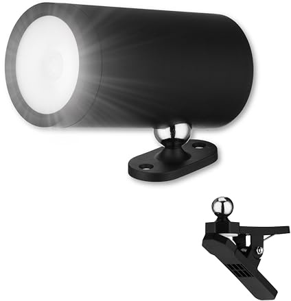 REV LED Wandleuchte - Wandlampe mit Akku & Bewegungsmelder, 180lm, kabellos, dimmbar, 360° drehbar. Wegeleuchte zum Mitnehmen - ideal für Camping, Garage & Keller, IP54, schwarz