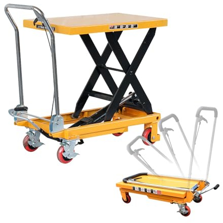 Elevador de Tijera Manual, Plataforma Elevadora de Tijera, Carro Elevador Hidráulico para Reparar Coches y Motocicletas,200kg