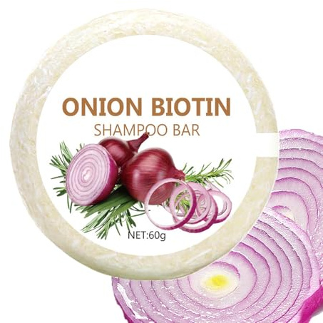 Shampoing Solide À L'oignon Et Au Romarin, Shampoing Solide Naturel À L'oignon Et À La Biotine, Nettoyage En Profondeur Pour Réduire La Chute Et La Casse Des Cheveux Pour Hommes Et Femmes