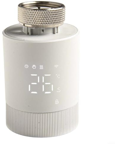 Glewi Valvola termostato intelligente del radiatore,Valvola termostatica programmabile del radiatore,Kit programmabile WiFi con hub per controllo APP Tuya
