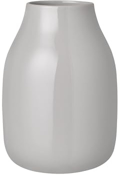 blomus Vase -COLORA- | Keramikvase für Blumen & Dekoration | Blumenvase Farbe Mourning Dove glänzend | Größe L