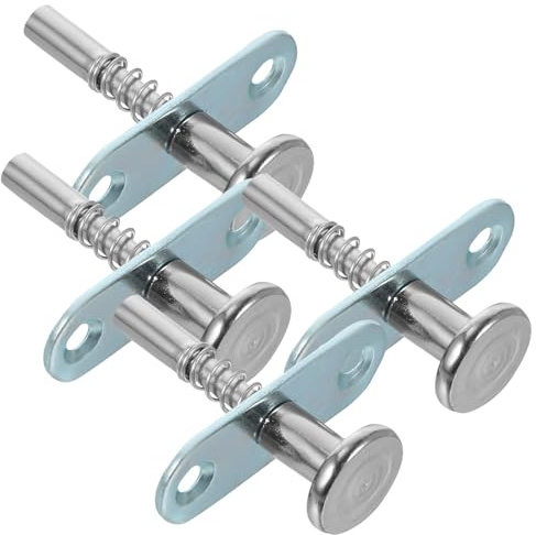 POPETPOP Loquets de Goupille de Piston à Ressort 4 Pièces en Métal pour Remplacement de Loquet Berceau Petit Format Compatible Lits Barreaux et Moustiquaire Couleur Aléatoire