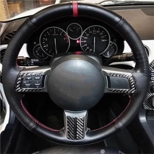 Rattskydd Anpassad Rattflätskydd För Bil För Mazda MX-5 För Miata NC III 2005-2015 För MX5 2014-2009 Biltillbehör Hjulskydd(Red Thread)