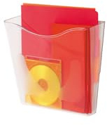 Deflecto A4 Portrait Wall Mounted Magazine File Holder - Featuring Antimicrobial Additives Formulated - Perfect Folders, Brochures & Leaflet Display Stand - Clear Plastic Document Rack