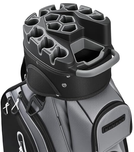 UNIHIMAL 14-Way Golf Cart Bag Pro with Full Length Divider Top, Golf Bag for Men with Handles and Rain Cover