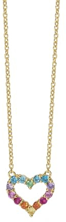 Mabina Gioielli - Collana Donna - Girocollo in argento placcato oro con cuore - 553682