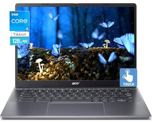 Acer-Chromebook Touchscreen-Laptop 14inch FHD IPS Display - Intel Core i3-N305 - Wi-Fi 6E - USB C - Long Battery Life - Google Chromebook 2024 - School Student (8GB RAM |512GB PCIe SSD+128G SD Card)