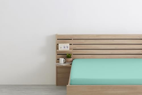 Degrees Home - Collection - Spannbettlaken – 100% Polyester, Hochwertige Mikrofaser, Rundum-Gummizug, Atmungsaktiv & Pflegeleicht, Oeko-Tex Standard -140x200x33– Grün