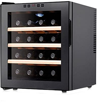 IUBGFTO Armoire à vin réfrigérée à vin de 16 Bouteilles, Cave à vin indépendante à température contrôlée, Petit Bar à Glace de Bureau, Refroidisseur à vin