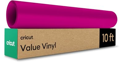 Cricut Value Vinyl | 30.5 cm x 3 m (12 x 10 ft) | Self Adhesive Permanent Vinyl for All Cricut Cutting Machines | Magenta