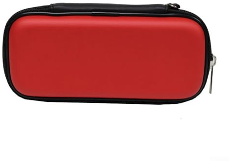 Funda rígida para dardos, bolsa de almacenamiento de EVA para dardos con ranuras de espuma para 3 dardos, bolsa organizadora protectora portátil roja para ejes de vuelo, caja de transporte de viaje