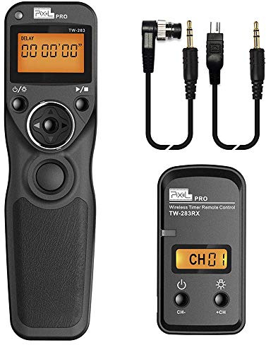 Remote Shutter Release for Nikon, Wireless Shutter Release Timer Remote Control Pixel TW-283 DC0/DC2 for Nikon D5200 D7100 D850 D800 D750 D610 Z6 Z7 Z8 Z9