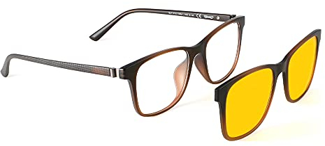 PRiSMA VARIA 1: je nach Auswahl - Brille mit Blaulicht-Magnet-Frontfilter oder nur Blaulicht-Magnet-Frontfilter oder nur Brillenfassung (02 LiTE95 Brille mit Frontfilter)