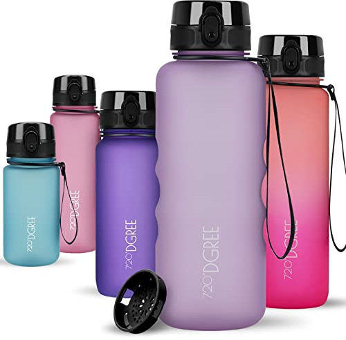 720°DGREE Trinkflasche 1,5L uberBottle +Fruchtsieb, softTouch - BPA frei, auslaufsicher - XL Wasserflasche - Water bottle - Ideale Trinkflasche für Sport, Gym, Wandern, Camping, Universität, Yoga,