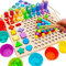 Faerly® Montessori Spielzeug 5-in-1 Angelspiel Holzpuzzle - Pädagogisches Lernspielzeug für Kinder ab 2 3 4 5 6 Jahre Holzspielzeug Motorikspielzeug Puzzle Kinderspielzeug