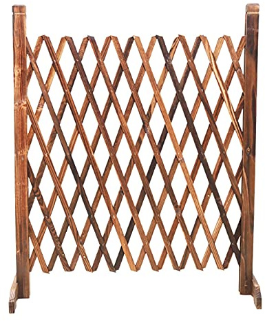 BXKCFYBSQ Wooden Fence Garden Fence Wooden Pet Gate, Retractable Plant Climbing Frame, Wooden Garden Lattice Fence/Christmas Tree Fence Privacy Fence Screen (Size : H150xL210cm)