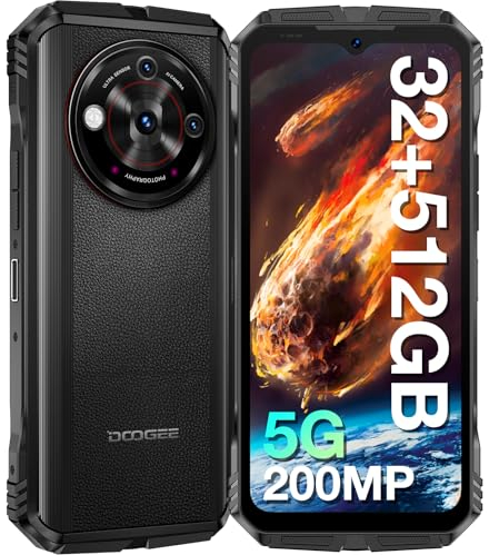 DOOGEE V30PRO [2024] 5G cellulare da esterno 32 GB + 512 GB, fotocamera da 200 MP + visione notturna, 6,58 pollici FHD + 120 Hz, batteria 10800 mAh Octa Core Android 13 Outdoor Smartphone senza