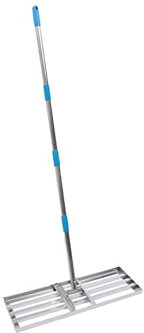 Profi Rakel 76x25cm Abzieher Boden 304 Edelstahl zum Sanden Abziehen Levelingrake Flächenebner Leveler Lawnleveling