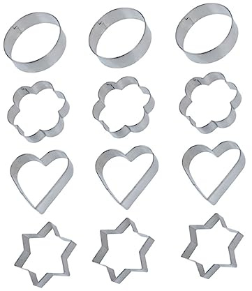 LIFKOME Cortadores De Galletas Para Hornear Crumpet Flores Metalicos Antióxido