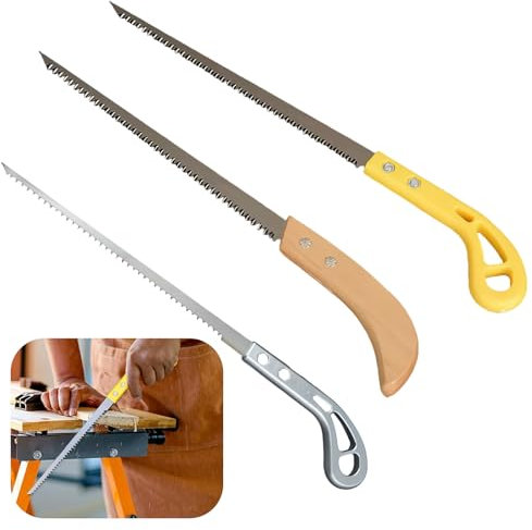 FENGCHUANG Scie à Elaguer, Longueur de la lame de scie 21,5/22,5/22,5 cm, Scie Élagage Jardin Coupe Fine pour Emondage, Jardinage, Couper Bois, Tuyaux, Métal Non-ferreux, Usage de Camping