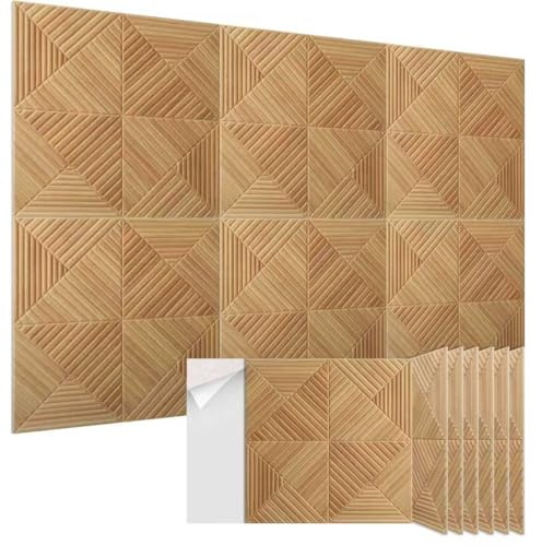 6 Pack Large Acoustic Panels,24 x 24 Inches Soundproof Wall Panels,Decorative Sound Panels,Self-Adhesive Acoustic Wall Panels,Art Acoustic Panels for Home Studio Office,log color