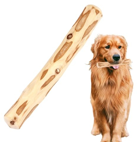 Jouet à mâcher en bois de café pour chien, jouet de dentition naturel bio pour chiots et chiens adultes, aide au nettoyage des dents et à mâcher pour les mamans agressives (café, 1 pièce)