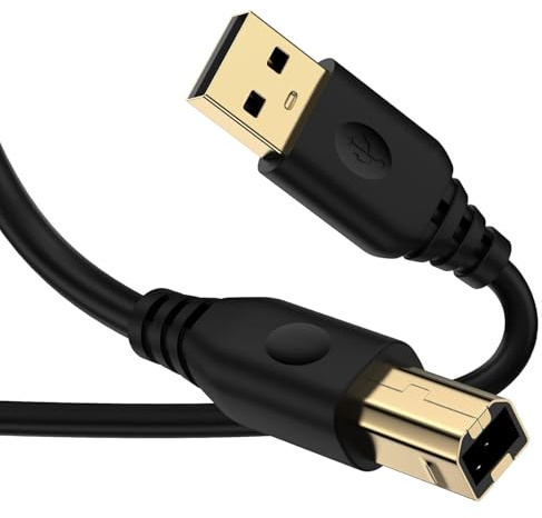 Cable impresora cable usb impresora cable impresora usb cable impresora 3m cable usb 3m impresora USB 2.0 Tipo A a Tipo B, 3 m para impresora escáner fax multifunción y dispositivos MIDI compatibles
