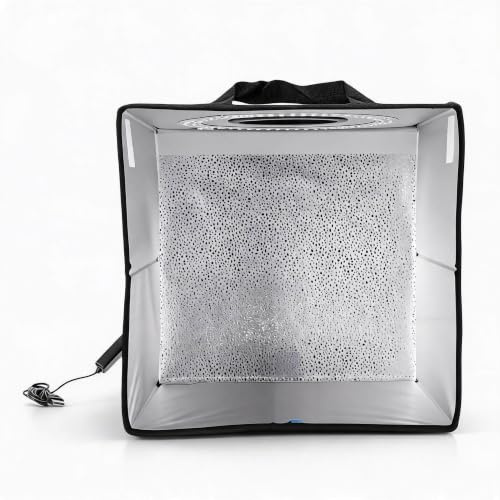 Dpofirs Scatola Luminosa Fotografica Versatile 12x12 Pollici Dimmerabile con 120 Perline LED Ad Alta luminosità per Gadget e Giocattoli Fotografici
